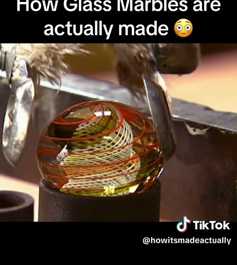 The Satisfying Process of Making Glass Marbles