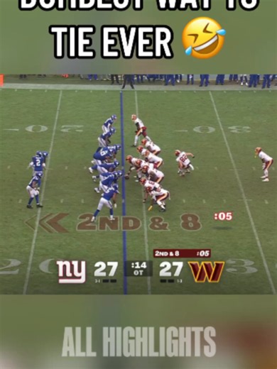 Dumbest Way to Tie Ever — Funniest Tie in NFL History