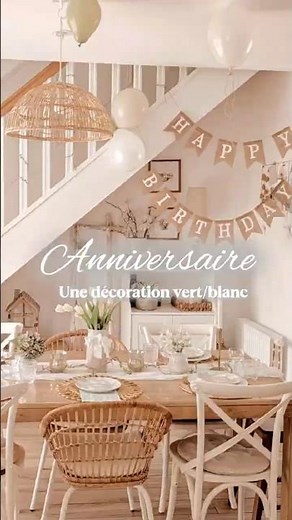 Idée déco : table d’anniversaire Cottage Chic 💚