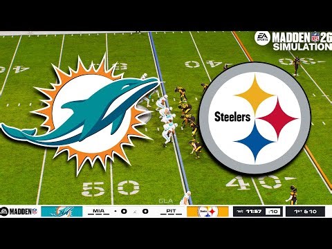 Steelers vs Dolphins Simulation – Week 15 – 12/15/2025 | Madden 26 PS5