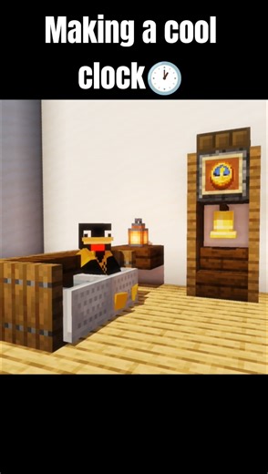 Making a cool clock In Minecraft #trustonallah