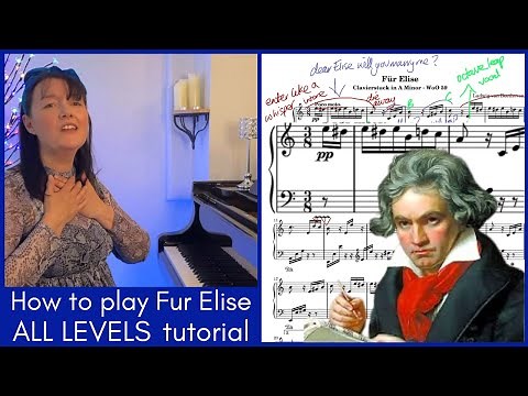How To Play Beethoven's 'Fur Elise' - Piano Tutorial / Lesson for ALL Levels