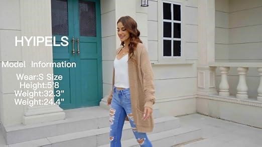 Womens Soft Open Front Cardigan Sweater