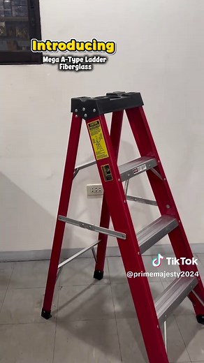 Mega A-Type Ladder Fiberglass Available in ✅4 Steps ✅5 Steps ✅6 Steps ✅7 Steps ✅8 Steps Tough, Durable and Reliable!🪜 #fyp #ladder #megatools #viral #affordable