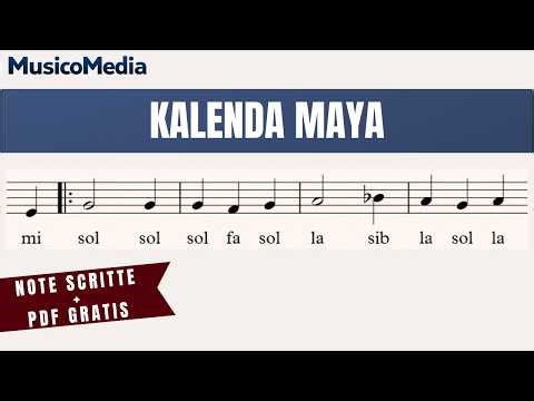KALENDA MAYA - Spartito Flauto Dolce + Note Scritte - Violino