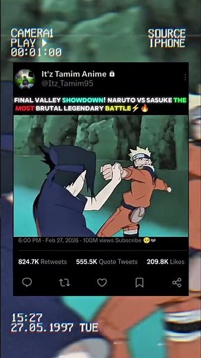 Final Valley Showdown! Naruto vs SasukeThe Most Brutal Legendary Battle⚡🔥