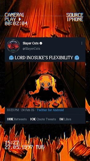 Lord Inosuke's Flexibility 🥶 #anime #demonslayer #tanjiro #inosuke #shorts #shortsviral #otaku