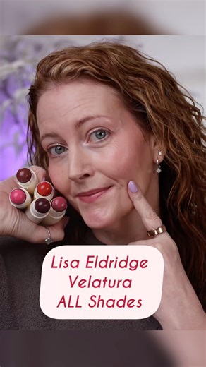 Swatches of all five shades from the new Lisa Eldridge Velatura Lip & Cheek Balm 💋✨