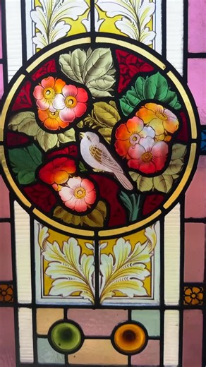 We’ve got a room full of 100s of antique stained glass windows from England. Come shop our collection in person Thursday-Saturday 10-4 or check out the pieces we’ve photographed and put on our online store! #thebarnantiques #englishantiques #antiquefurniture #familybusiness #stainedglass | The Barn Antiques