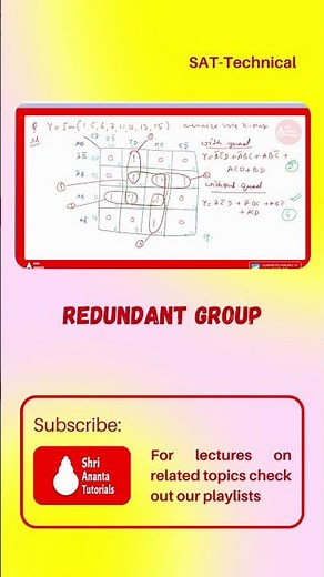 Elimination of Redundant Group #kmap #booleanexpression #electronicsengineering