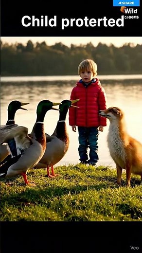 Ducks Save Child From Fox Attack. #animals #wildlife #nature