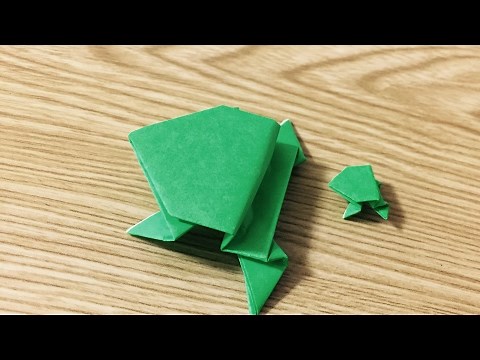 折り紙＊カエルの折り方 作り方 origami ぴょんぴょん