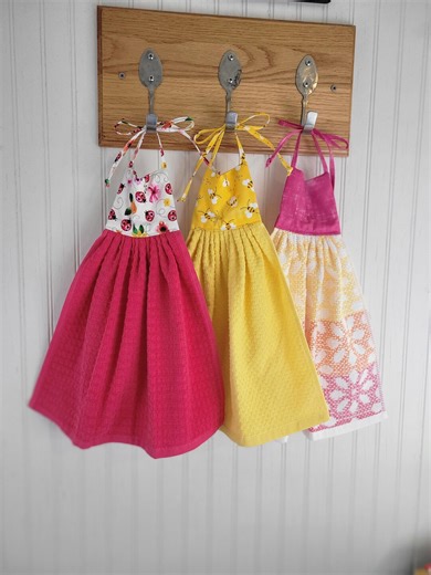 Kitchen Hanging Towel Kitchen Towel Hanging Towel With Ties Kitchen Towels Tie Towels - Etsy