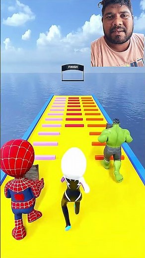 Baby Spider-Man vs Hulk: The Ultimate Bridge Race! 🏆🏃‍♂️