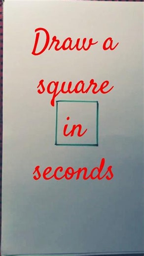 How to draw a square in seconds