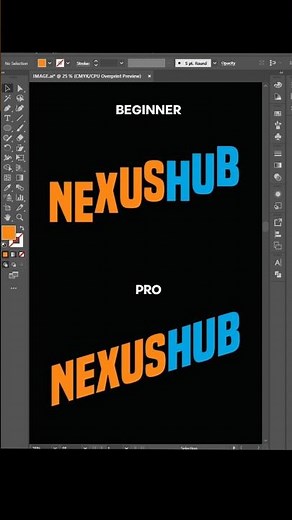 Adobe Illustrator 2025 – Shear Tool Trick for Slanted Letters! 🎨🔥 #nexushub