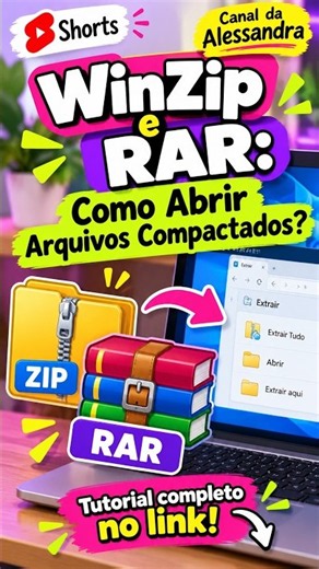 WinZip e RAR: Como Abrir Arquivos Compactados? 📁💻 #Shorts