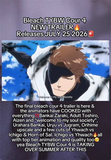 BLEACH TAKEOVER OFFICIALLY BEGINS JULY 25 #bleach #bleachtybw #bleachthousandyearbloodwar #tybw #thousandyearbloodwararc #bleachanime #bleachmanga #ichigokurosaki #yhwach #aizen #anime #manga #renjiski