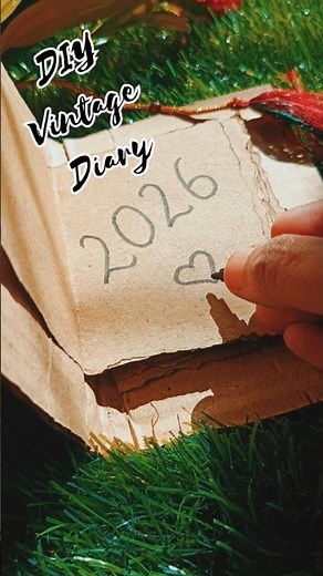 🤎I made a diary that looks 100 years old! DIY Vintage Diary @learneranu #shorts #brownpapercraft