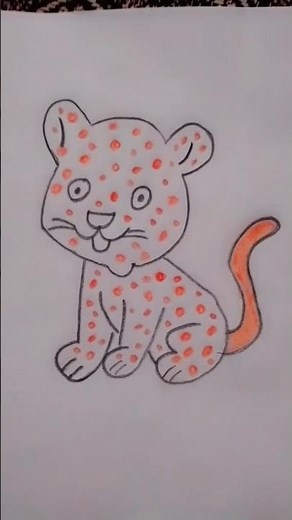 How to draw a cute little Cheetah 🐆 step by step ❤️ #artforbeginners #drawing #beginnerarttips