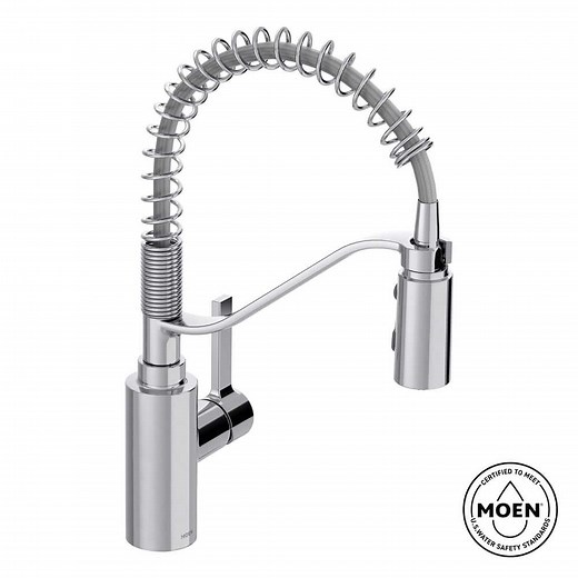 Reviews for MOEN Genta LX Single Handle Pre-Rinse Spring Pull Down Sprayer Kitchen Faucet with Power Boost in Chrome | Pg 1 - The Home Depot