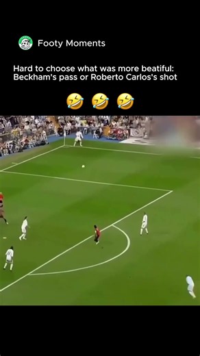 Beckham and Roberto Carlos goal😂😂😂 #football #soccer