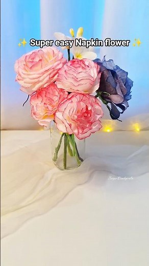 How to make flower from Tissue Paper | easy paper flower | Paper Rose #craft #shorts