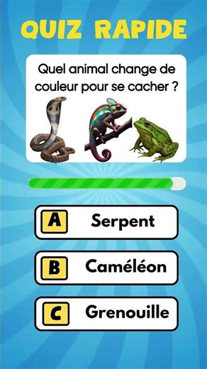 "Quiz Animaux 🐍 Peux-tu faire 5/5 ?"