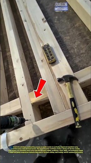 Perfect Wooden Frame Assembly! Smart Carpenter Drill Technique"