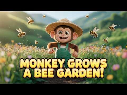 Monkey Farmer Grows Flower Garden for Bees | Heartwarming 3D Animated Nature Story for Kids & Family