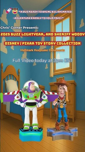 2025 Toy Story Disney/Pixar Hallmark Keepsake Ornaments — Woody & Buzz! #unboxing #toystory