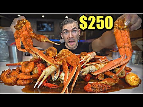 $250 MASSIVE SEAFOOD BOIL CHALLENGE | King Crab, Lobster & Crab Legs | Texas Seafood Challenge