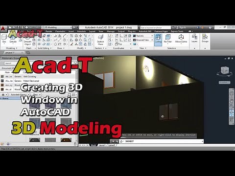 How To Create 3D Window in AutoCAD - Making 3D Window - AutoCAD Tutorials