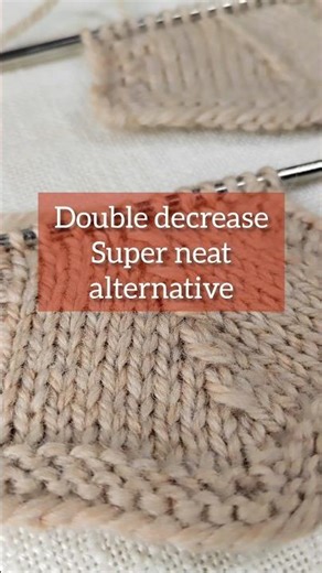 The neatest central double decrease. #knitting #knittingtechniques