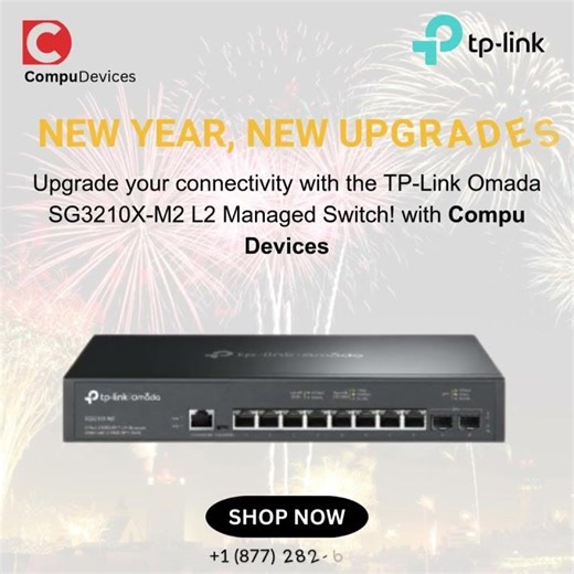 Upgrade your connectivity with the TP-Link Omada SG3210X-M2 L2 Managed Switch! #networking