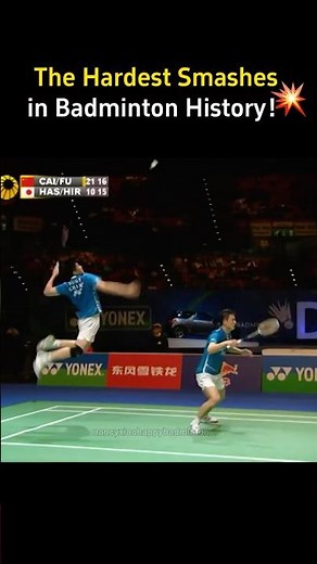 The Hardest Smashes in Badminton History by Fu Haifeng🔥！ #badminton
