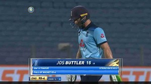 IND vs ENG 2021, 3RD ODI : Jos Buttler Wicket