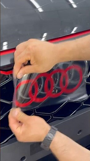 DIY Audi Badge Wrap in RS Red – Front Emblem Tutorial
