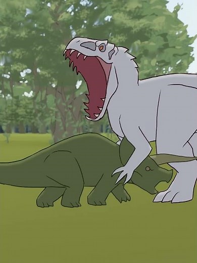 Indominus Rex vs T-Rex ... | Jurassic World Animation #shorts