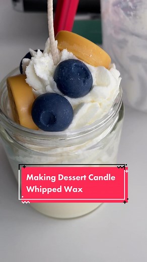 Making Dessert Candle Whipped Wax