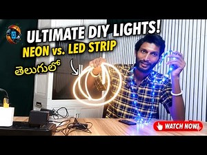 LED vs NEON Strip Light 😱 | USB Strip & Neon Lights Unboxing Telugu | Which is BEST? | Tech Mango