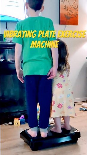 Kids trying out the Vibrating Plate Exercise Machine