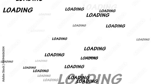 Loading with three dot text camera zoom animation on white background. abstract loading progress text animation.