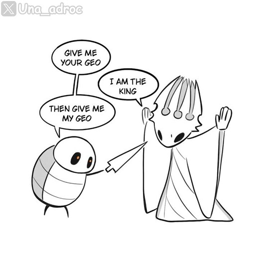 Give Me Your Geo! #hollowknight #silksong #paleking #comics