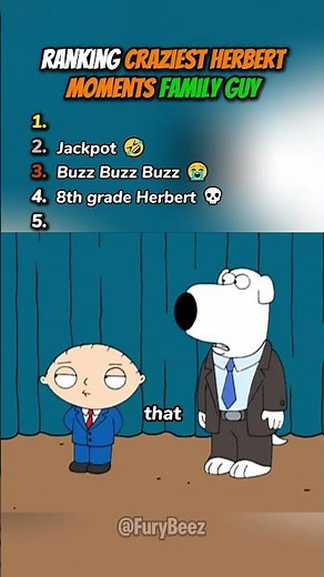 Ranking Craziest Herbert Moments in Family Guy 💀