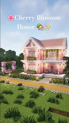 Minecraft tutorial: Cherry Blossom House 🌸 #minecraft #minecraftbuilding #minecrafttutorial