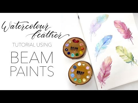 Watercolour Feather Tutorial Testing Out Beam Paints!