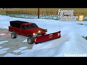 Snow On Thanksgiving Day! | OBS Ford F350 Plowing | Farming Simulator 19