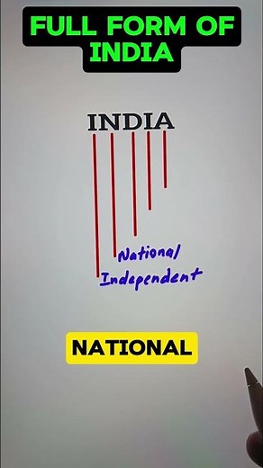 Full form of India 🧑‍🎓💯👍 #english