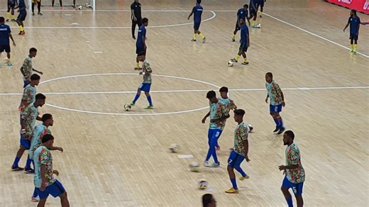 Fiji players warm up for their opening match of the 2025 OFC Men's Futsal Cup against Vanuatu. | FijiLive